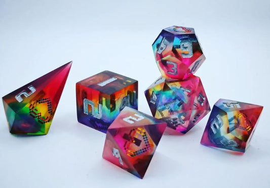 Prismatic Pride 7-Piece Dice Set