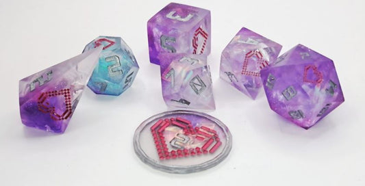 Space Unicorn 7-Piece Dice Set